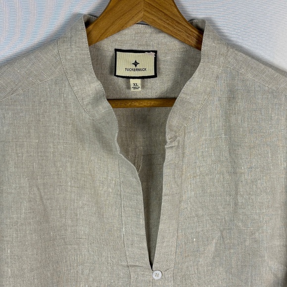 Tuckernuck Womens Long Sleeve Linen Tatum Popover Blouse XXL Beachy Breathable - Picture 4 of 12